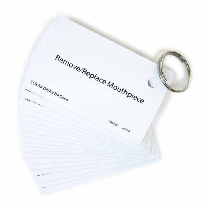 230012 Cartões de exercícios/dicas de águas abertas PVC (9 especialidades)