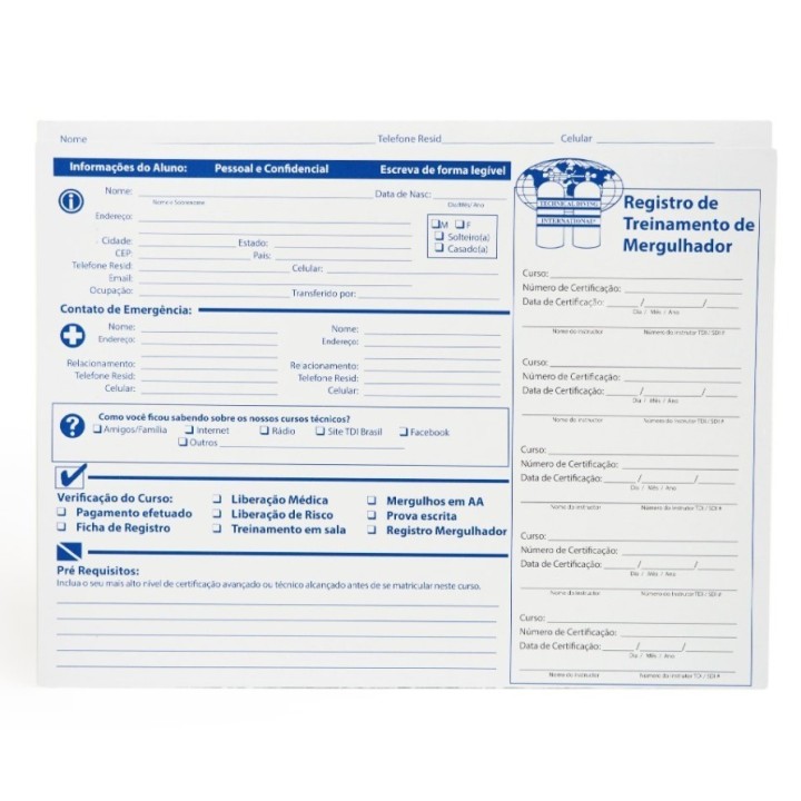 110200 TDI Folder de Registro do aluno